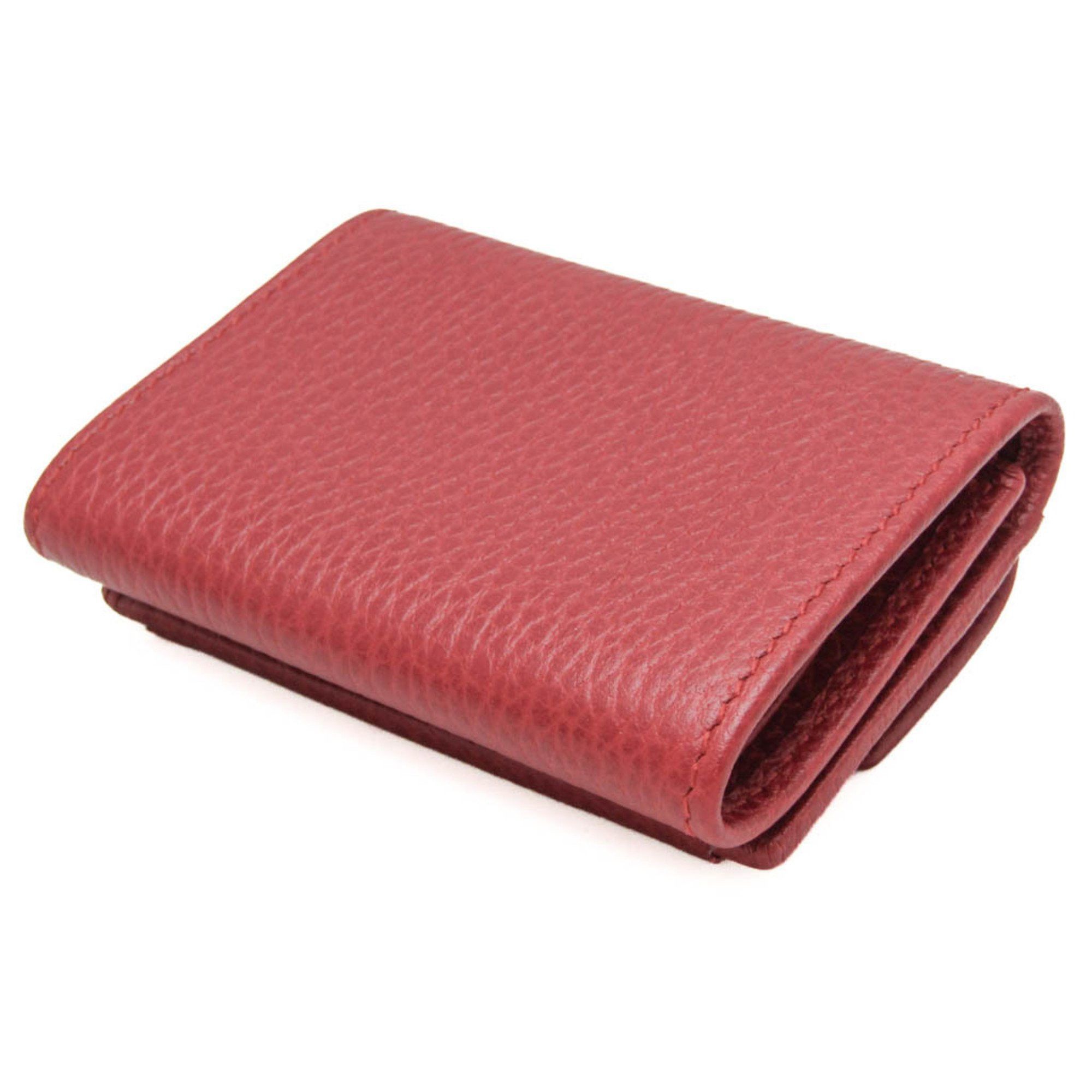 Gucci Gucci Petit Marmont 523277 Women's Leather Wallet (tri-fold) Red Color Size ONE SIZE - 2 Thumbnail