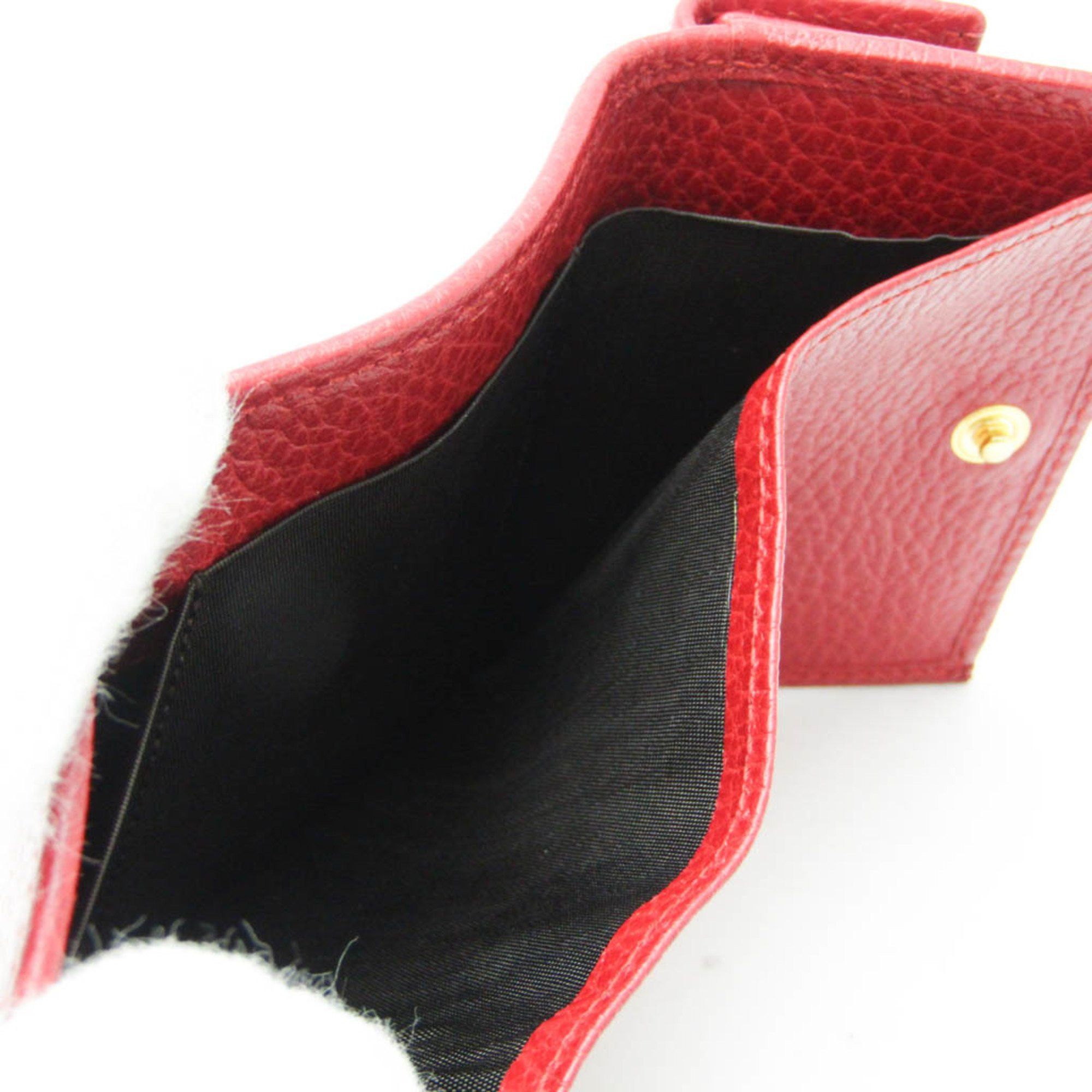 Gucci Gucci Petit Marmont 523277 Women's Leather Wallet (tri-fold) Red Color Size ONE SIZE - 5 Thumbnail