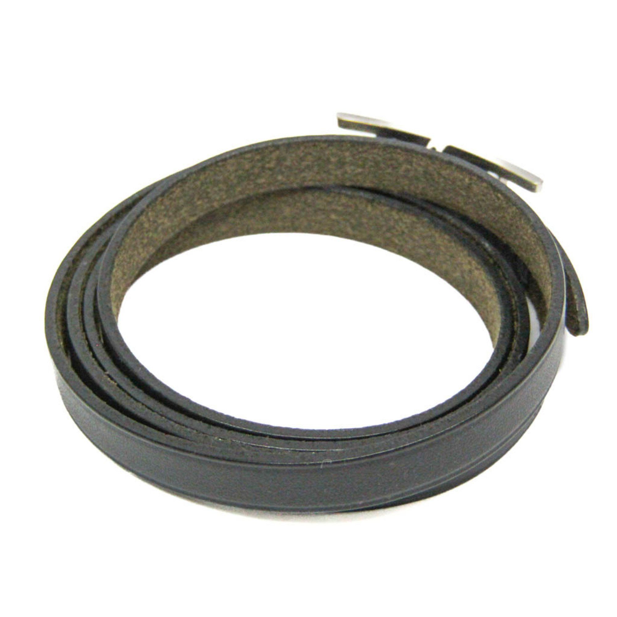Hermes Hermes Hapi 4-row Bracelet Choker Leather,Metal No Stone Bangle Black,Silver Size ONE SIZE - 2 Thumbnail