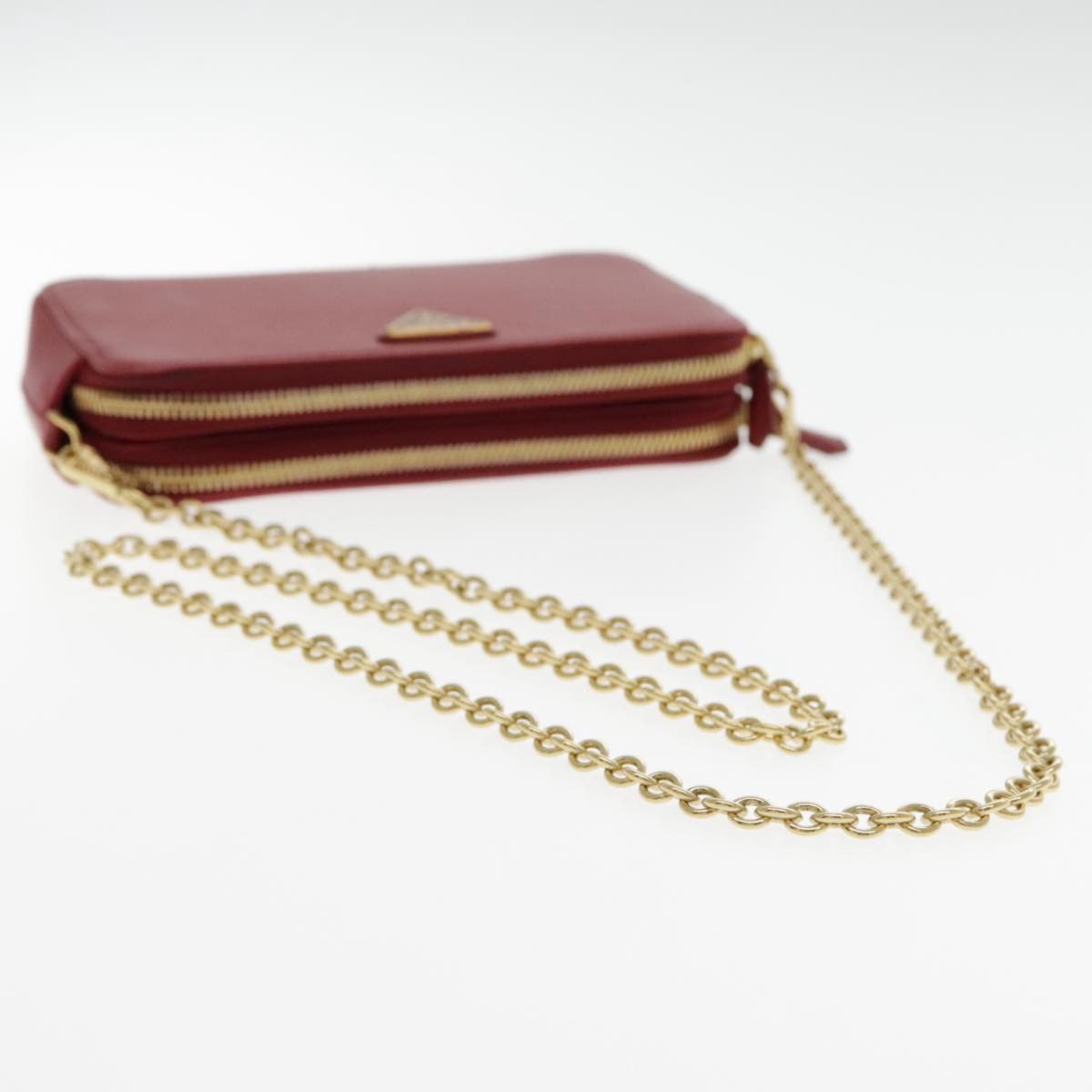 Prada Saffiano Red Calfskin Shoulder Bag (Pre-Owned) Size ONE SIZE - 5 Thumbnail