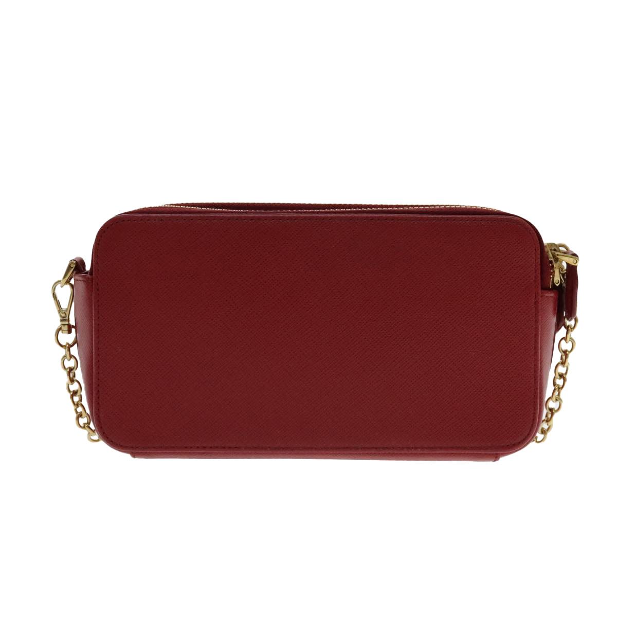 Prada Saffiano Red Calfskin Shoulder Bag (Pre-Owned) Size ONE SIZE - 2 Thumbnail