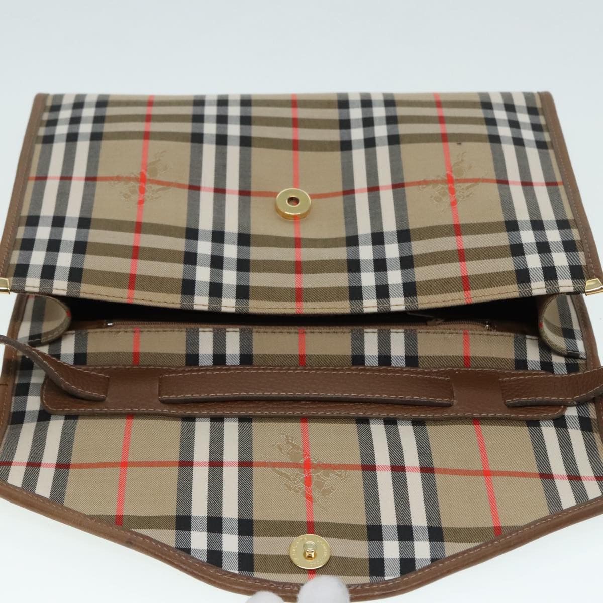 Burberry Nova Check Beige Canvas Shoulder Bag (Pre-Owned) Size ONE SIZE - 18 Thumbnail