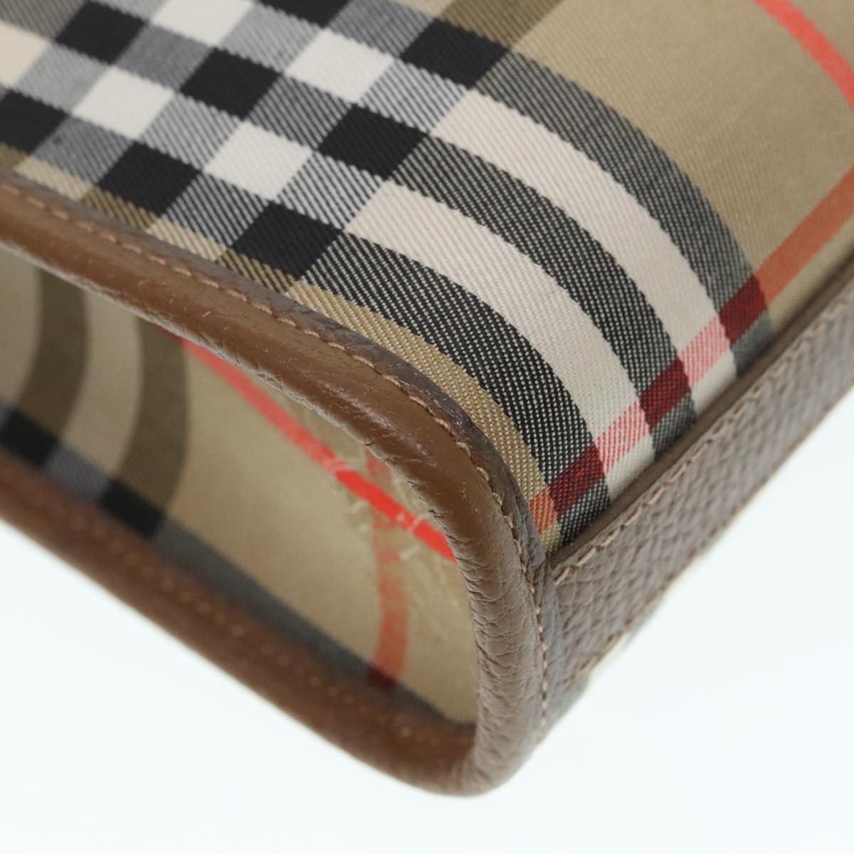 Burberry Nova Check Beige Canvas Shoulder Bag (Pre-Owned) Size ONE SIZE - 7 Thumbnail