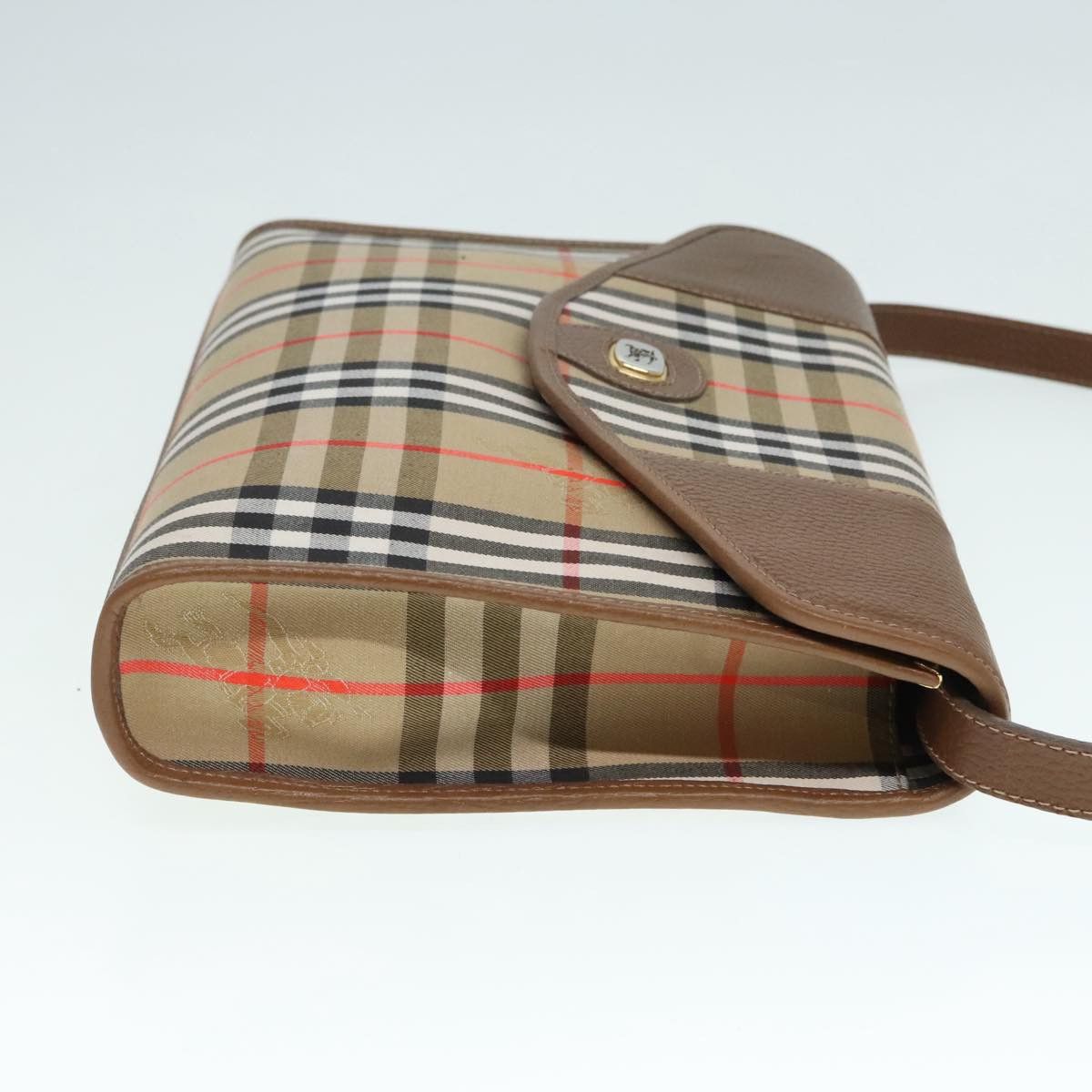 Burberry Nova Check Beige Canvas Shoulder Bag (Pre-Owned) Size ONE SIZE - 3 Thumbnail