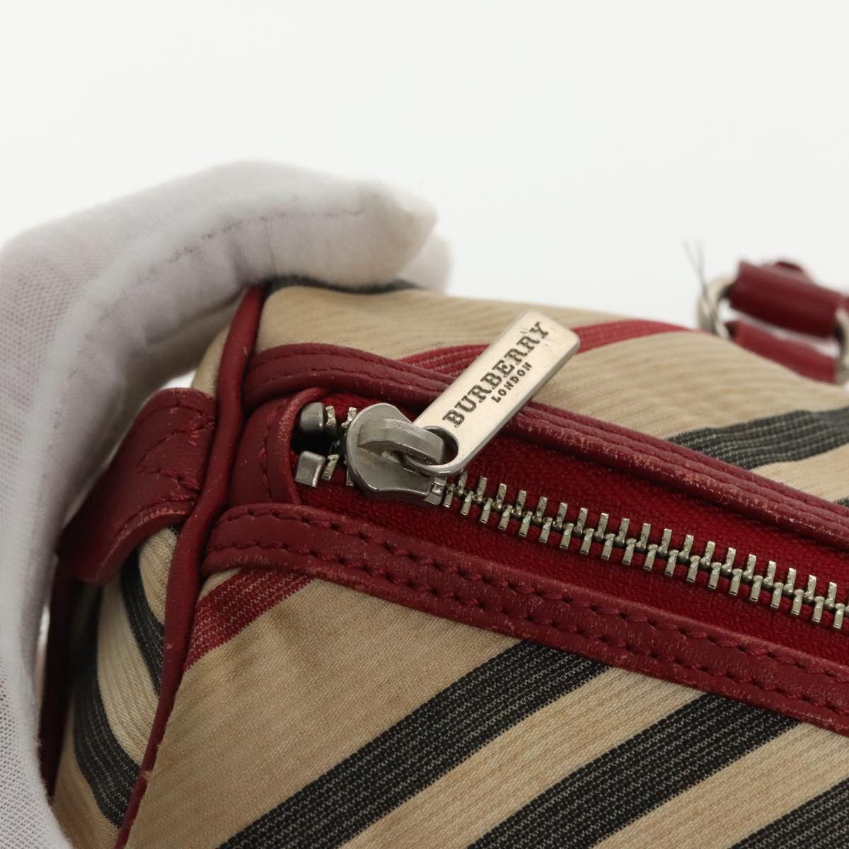 Burberry Nova Check Beige Synthetic Handbag (Pre-Owned) Size ONE SIZE - 12 Thumbnail