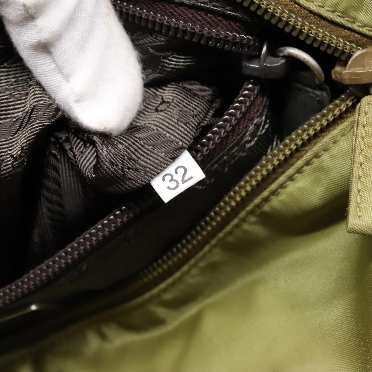 Prada Tessuto Green Synthetic Tote Bag (Pre-Owned) Size ONE SIZE - 10 Thumbnail