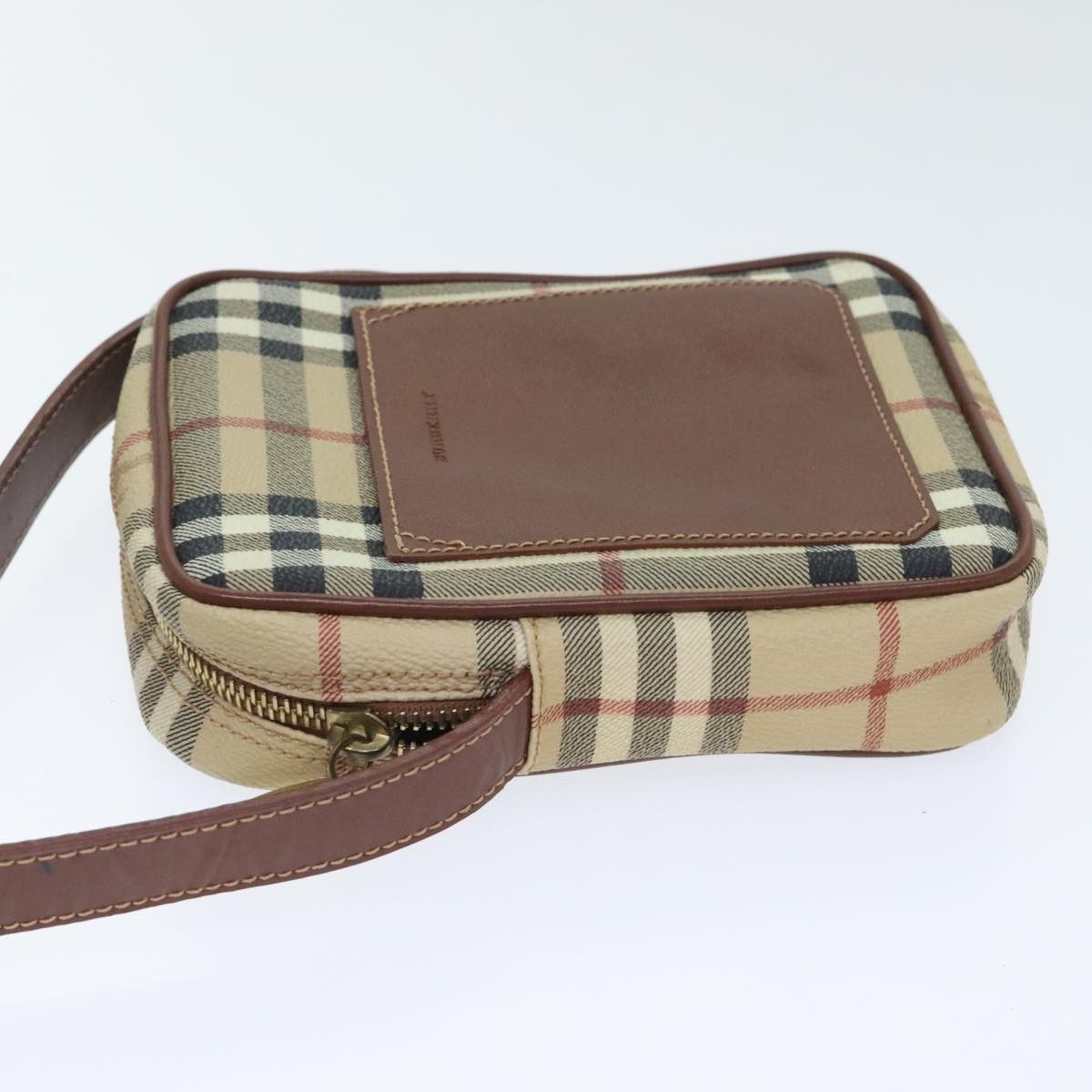 Burberry Nova Check Beige Leather Shoulder Bag (Pre-Owned) Size ONE SIZE - 4 Thumbnail