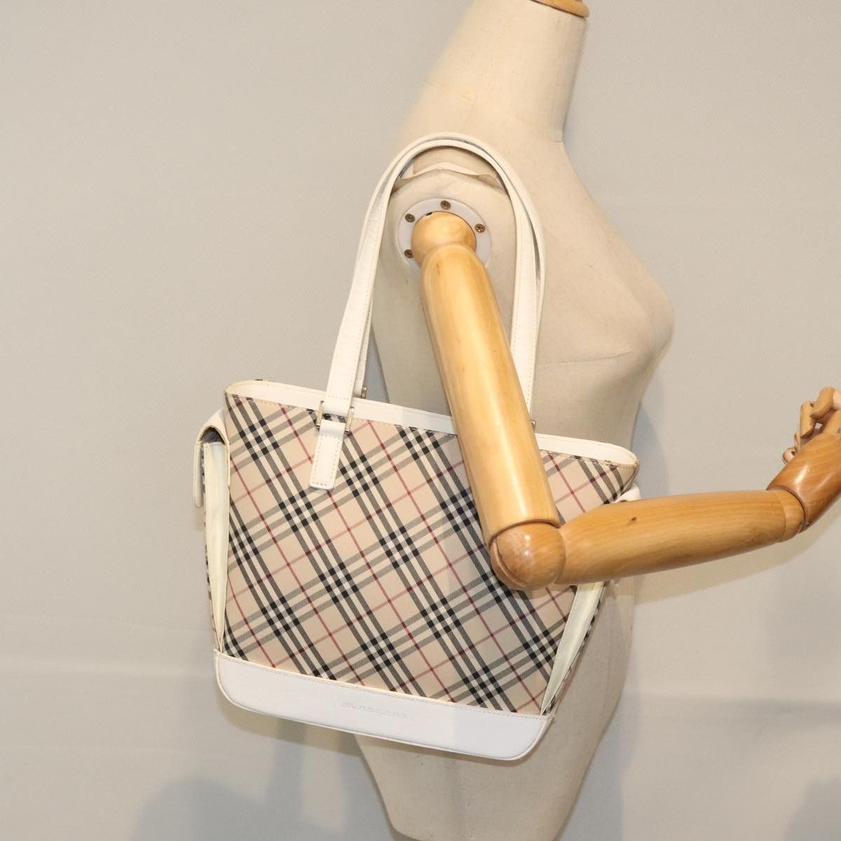 Burberry Nova Check Beige Canvas Tote Bag (Pre-Owned) Size ONE SIZE - 15 Thumbnail