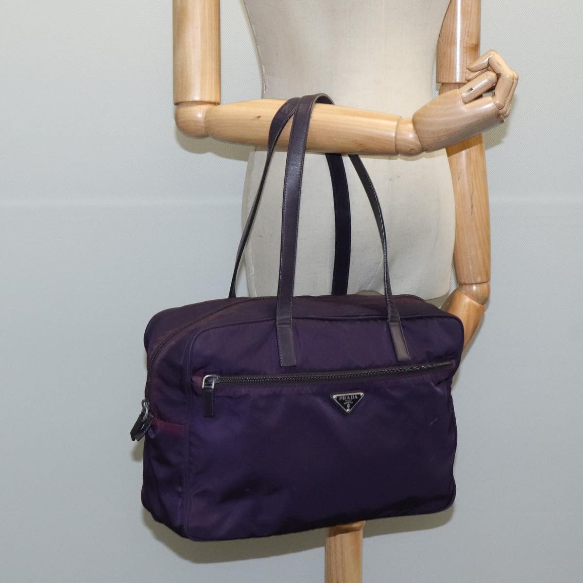 Prada Tessuto Blue Synthetic Shoulder Bag (Pre-Owned) Size ONE SIZE - 16 Thumbnail