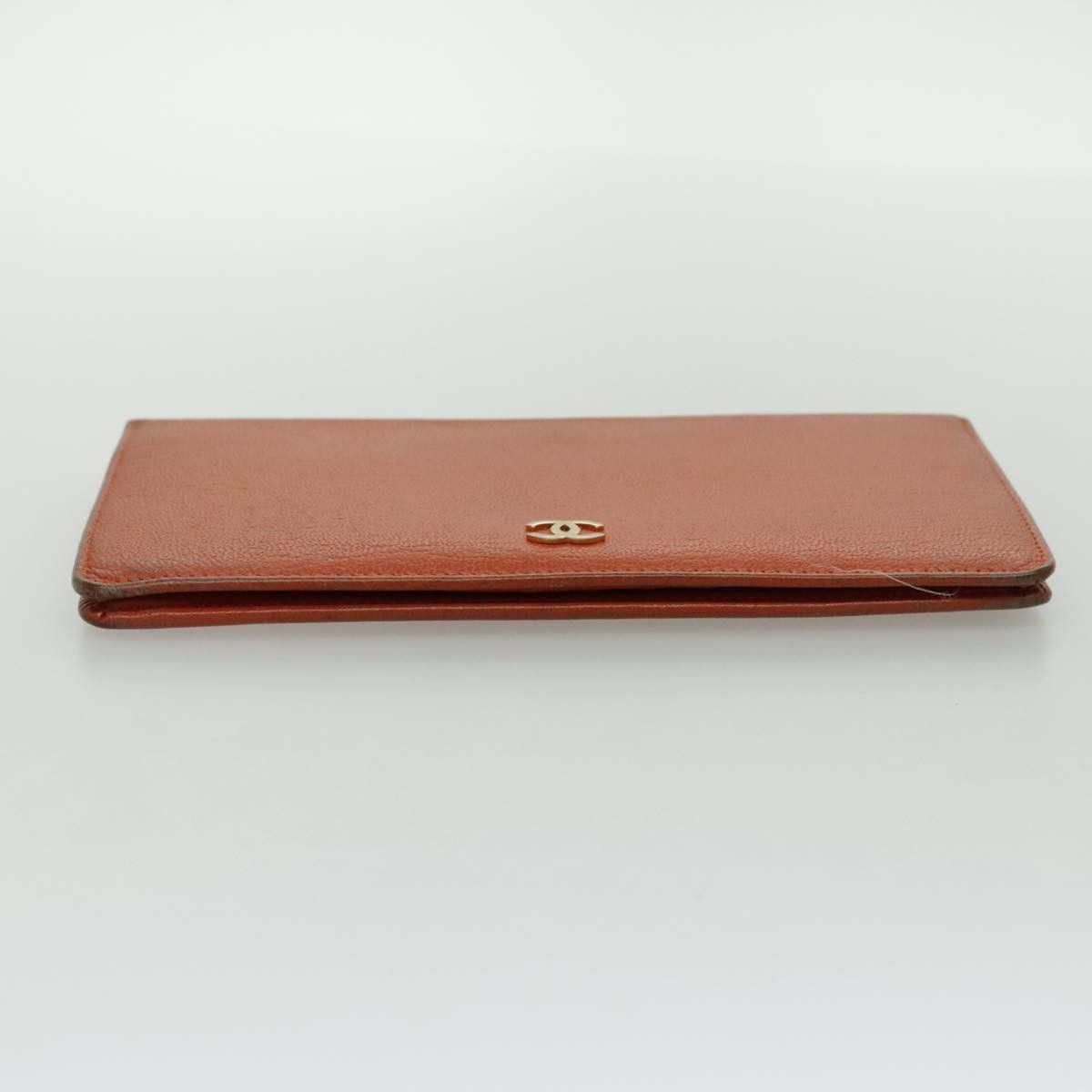 Chanel Coco Mark Orange Leather Wallet (Pre-Owned) Size ONE SIZE - 5 Thumbnail