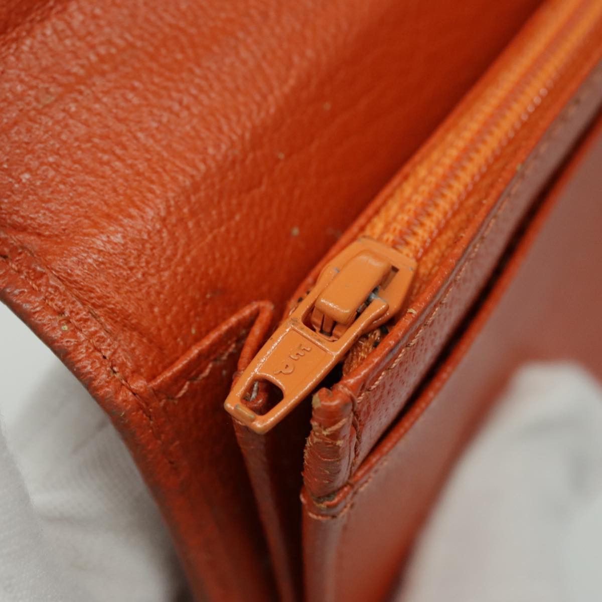 Chanel Coco Mark Orange Leather Wallet (Pre-Owned) Size ONE SIZE - 13 Thumbnail