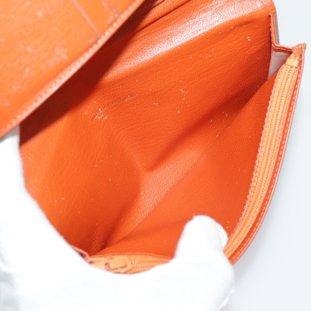 Chanel Coco Mark Orange Leather Wallet (Pre-Owned) Size ONE SIZE - 12 Thumbnail