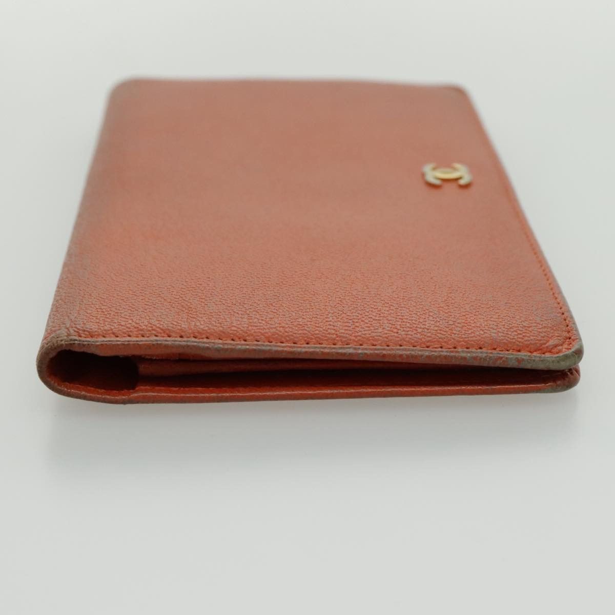 Chanel Coco Mark Orange Leather Wallet (Pre-Owned) Size ONE SIZE - 3 Thumbnail