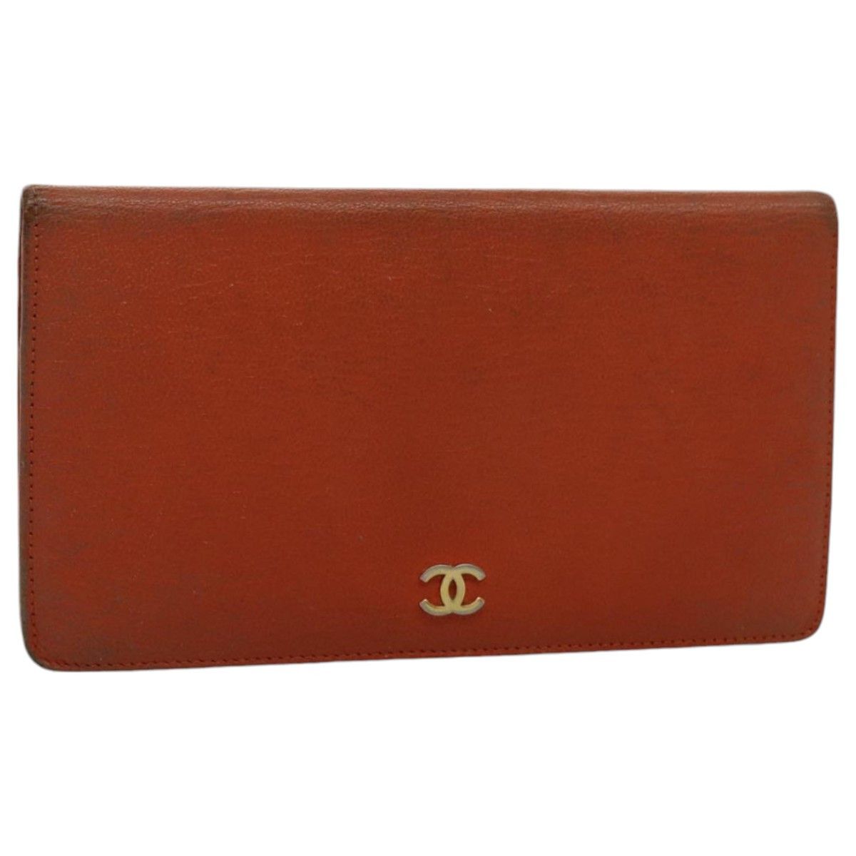 Chanel Coco Mark Orange Leather Wallet (Pre-Owned) Size ONE SIZE - 18 Thumbnail