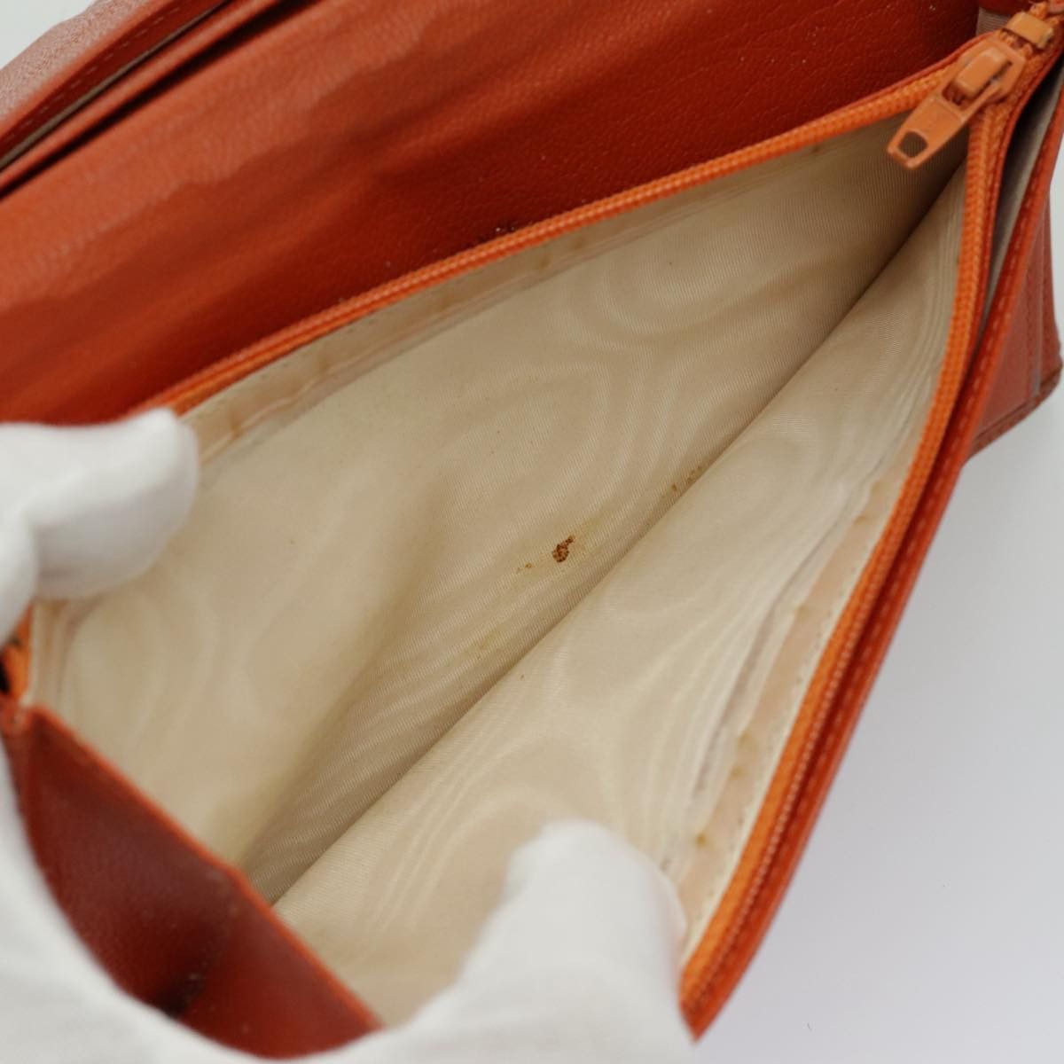 Chanel Coco Mark Orange Leather Wallet (Pre-Owned) Size ONE SIZE - 11 Thumbnail