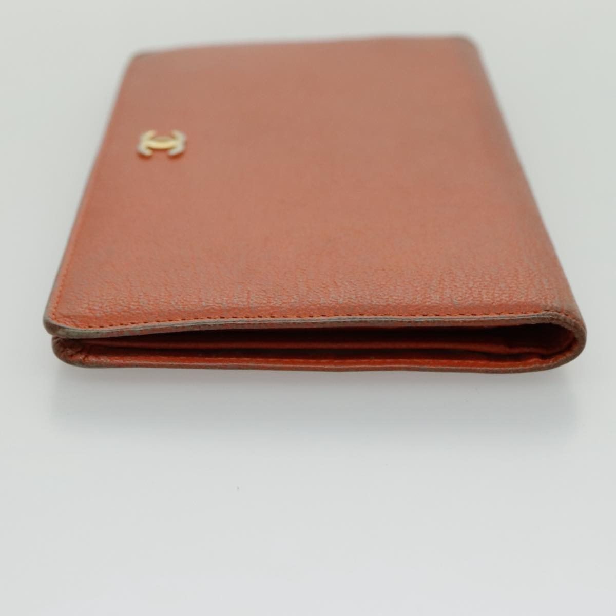 Chanel Coco Mark Orange Leather Wallet (Pre-Owned) Size ONE SIZE - 4 Thumbnail