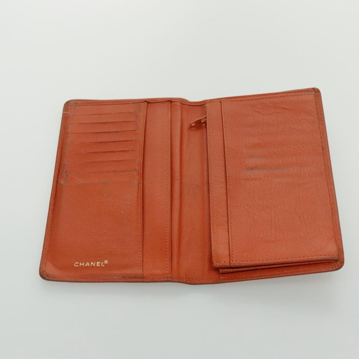 Chanel Coco Mark Orange Leather Wallet (Pre-Owned) Size ONE SIZE - 19 Thumbnail