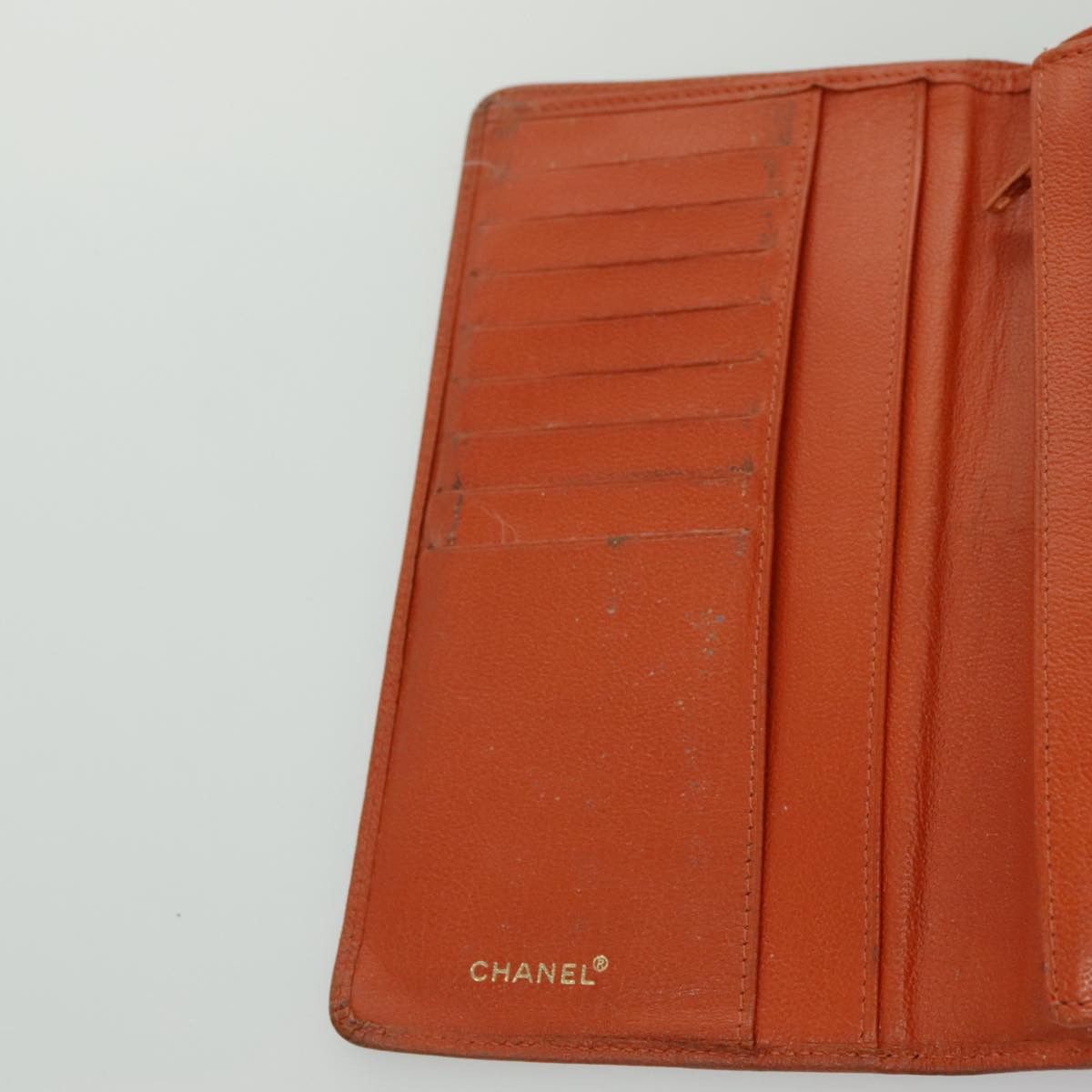 Chanel Coco Mark Orange Leather Wallet (Pre-Owned) Size ONE SIZE - 20 Thumbnail
