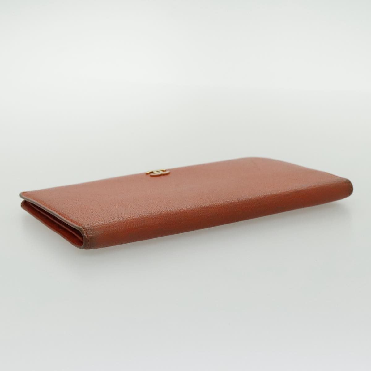 Chanel Coco Mark Orange Leather Wallet (Pre-Owned) Size ONE SIZE - 10 Thumbnail