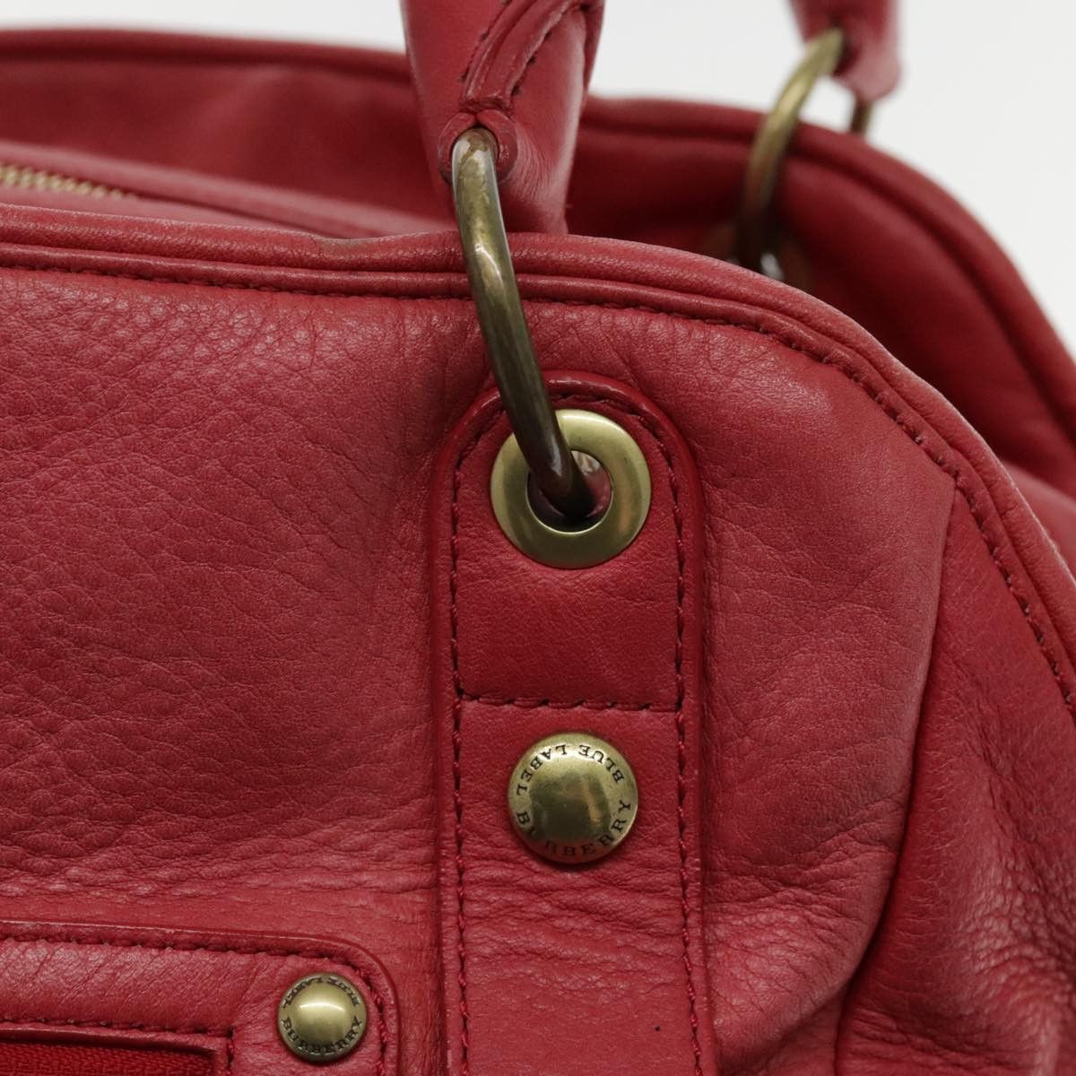 Burberry Blue Label Red Leather Handbag (Pre-Owned) Size ONE SIZE - 10 Thumbnail