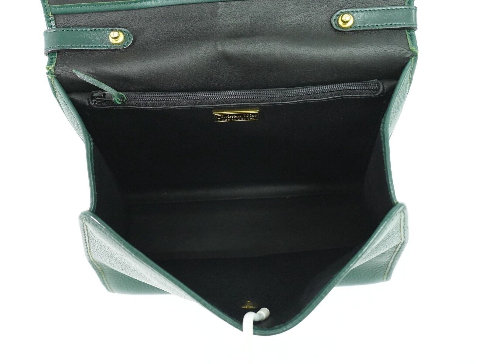 Dior Green Leather Handbag (Pre-Owned) Size ONE SIZE - 7 Thumbnail