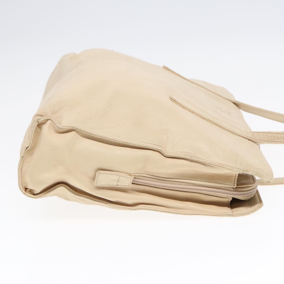 Prada Beige Leather Shoulder Bag (Pre-Owned) Size ONE SIZE - 3 Thumbnail