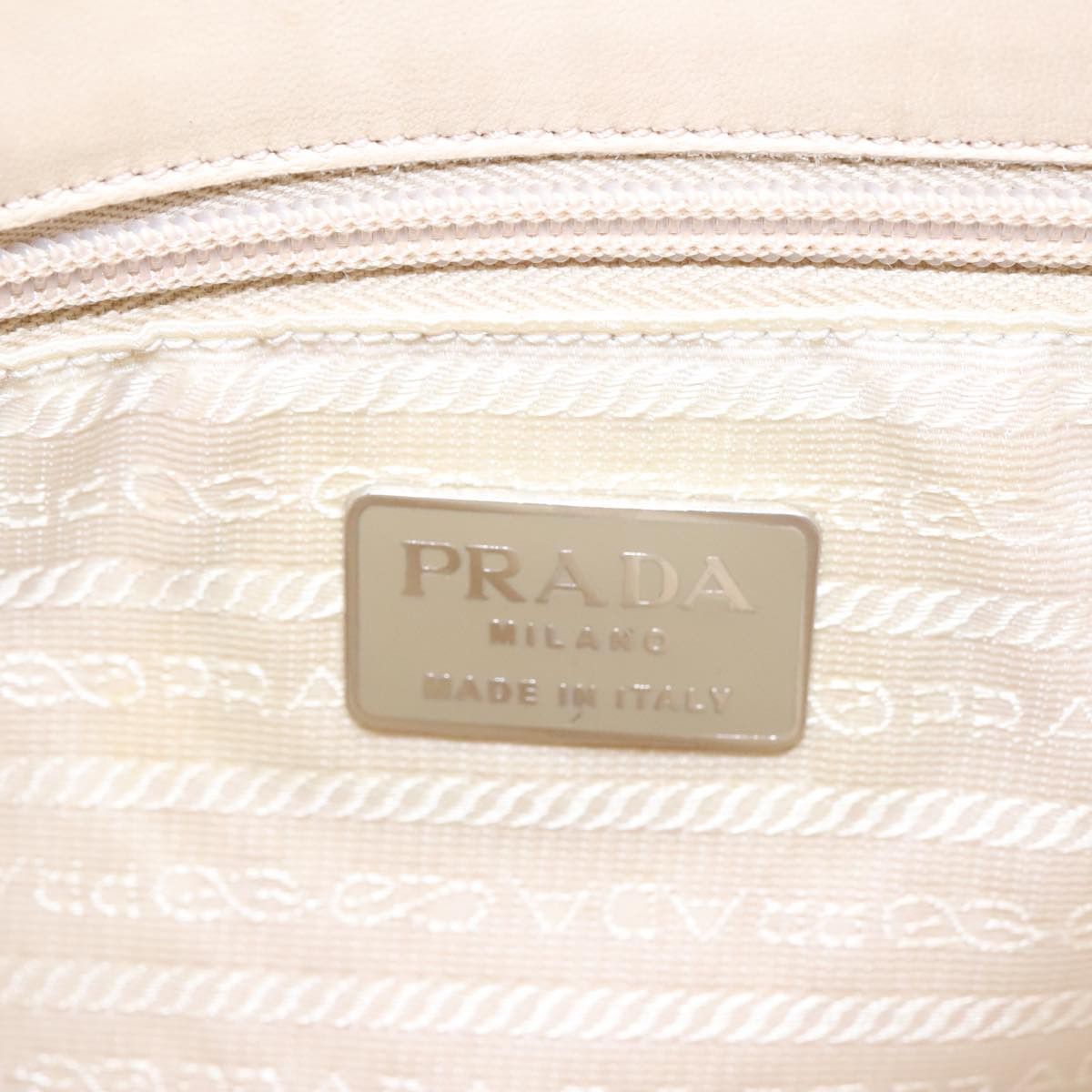 Prada Beige Leather Shoulder Bag (Pre-Owned) Size ONE SIZE - 14 Thumbnail