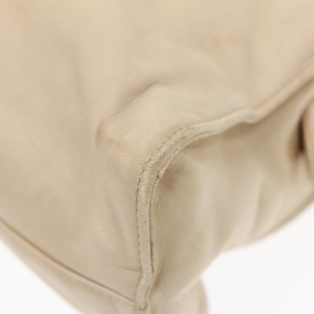 Prada Beige Leather Shoulder Bag (Pre-Owned) Size ONE SIZE - 8 Thumbnail