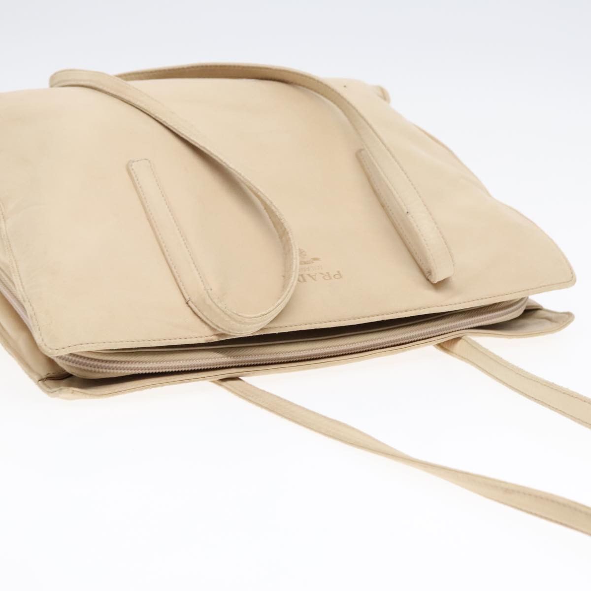 Prada Beige Leather Shoulder Bag (Pre-Owned) Size ONE SIZE - 17 Thumbnail