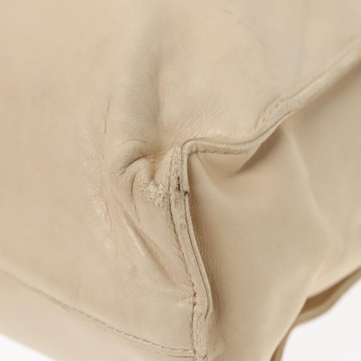 Prada Beige Leather Shoulder Bag (Pre-Owned) Size ONE SIZE - 6 Thumbnail
