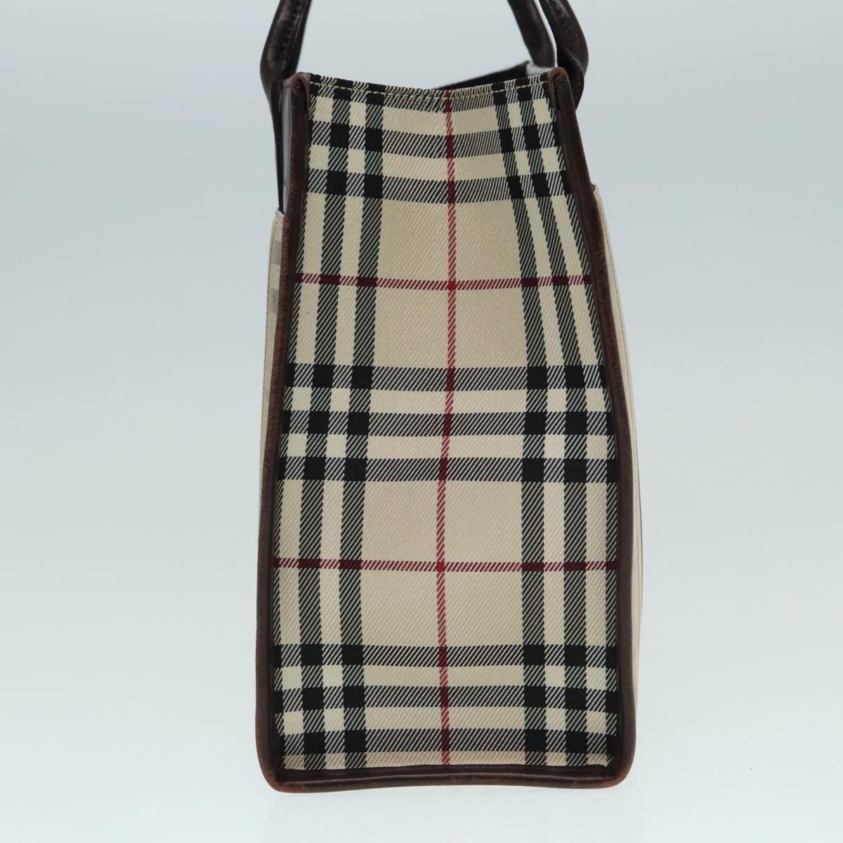 Burberry Nova Check Beige Canvas Tote Bag (Pre-Owned) Size ONE SIZE - 4 Thumbnail
