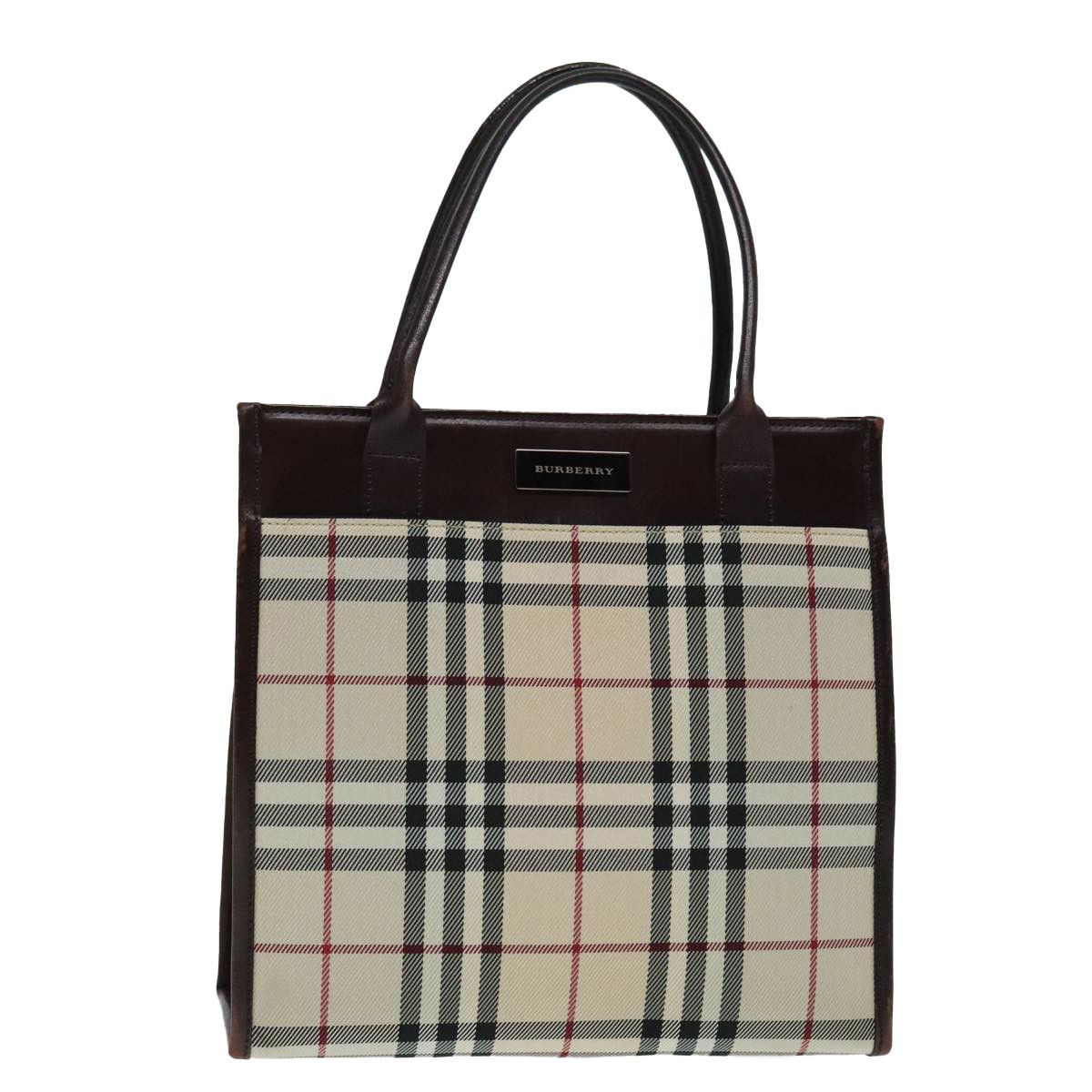 Burberry Nova Check Beige Canvas Tote Bag (Pre-Owned) Size ONE SIZE - 16 Thumbnail