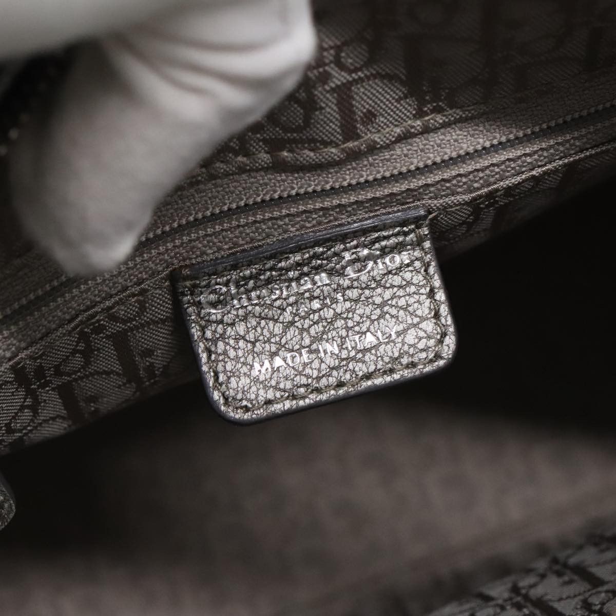 Dior Lady Silver Leather Handbag (Pre-Owned) Size ONE SIZE - 16 Thumbnail