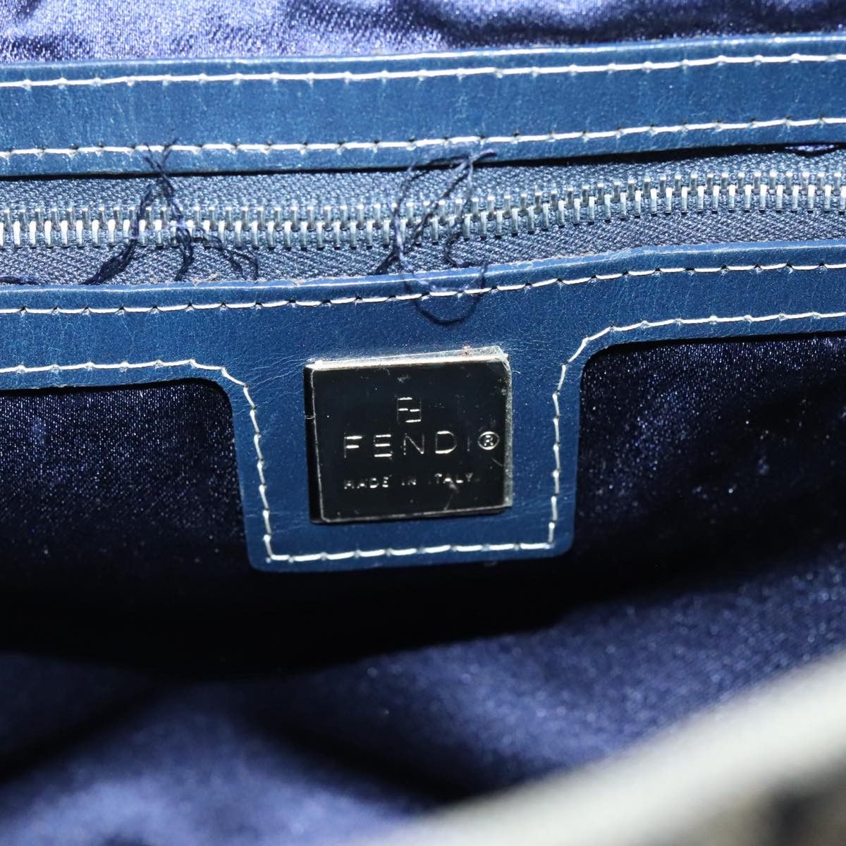 Fendi Navy Canvas Tote Bag (Pre-Owned) Size ONE SIZE - 10 Thumbnail