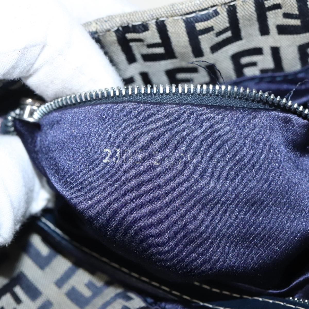 Fendi Navy Canvas Tote Bag (Pre-Owned) Size ONE SIZE - 12 Thumbnail