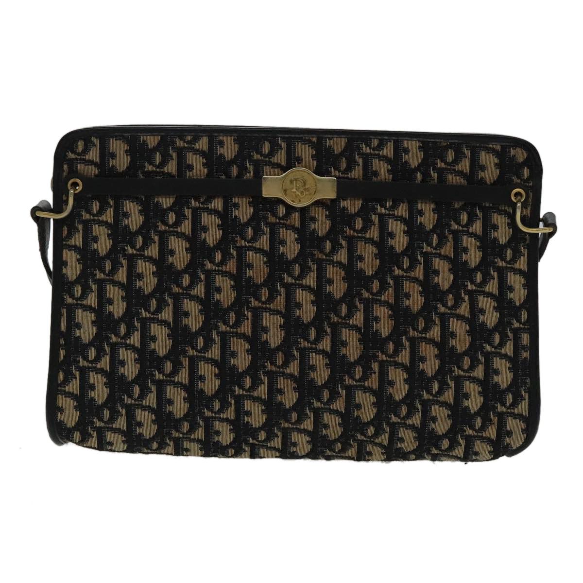 Dior Trotter Navy Canvas Shoulder Bag (Pre-Owned) Size ONE SIZE - 13 Thumbnail