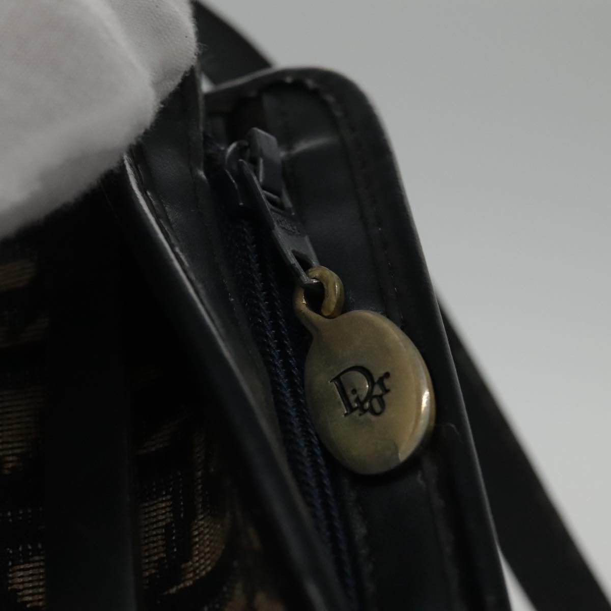 Dior Trotter Navy Canvas Shoulder Bag (Pre-Owned) Size ONE SIZE - 7 Thumbnail