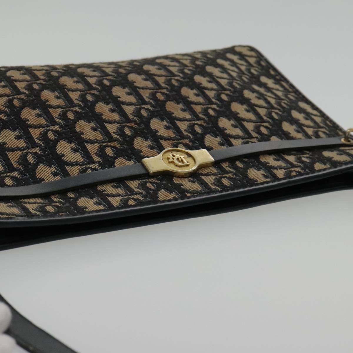 Dior Trotter Navy Canvas Shoulder Bag (Pre-Owned) Size ONE SIZE - 15 Thumbnail
