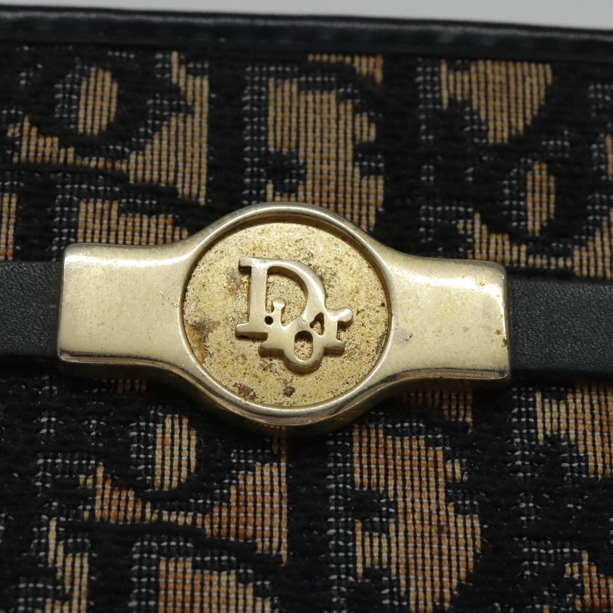 Dior Trotter Navy Canvas Shoulder Bag (Pre-Owned) Size ONE SIZE - 10 Thumbnail