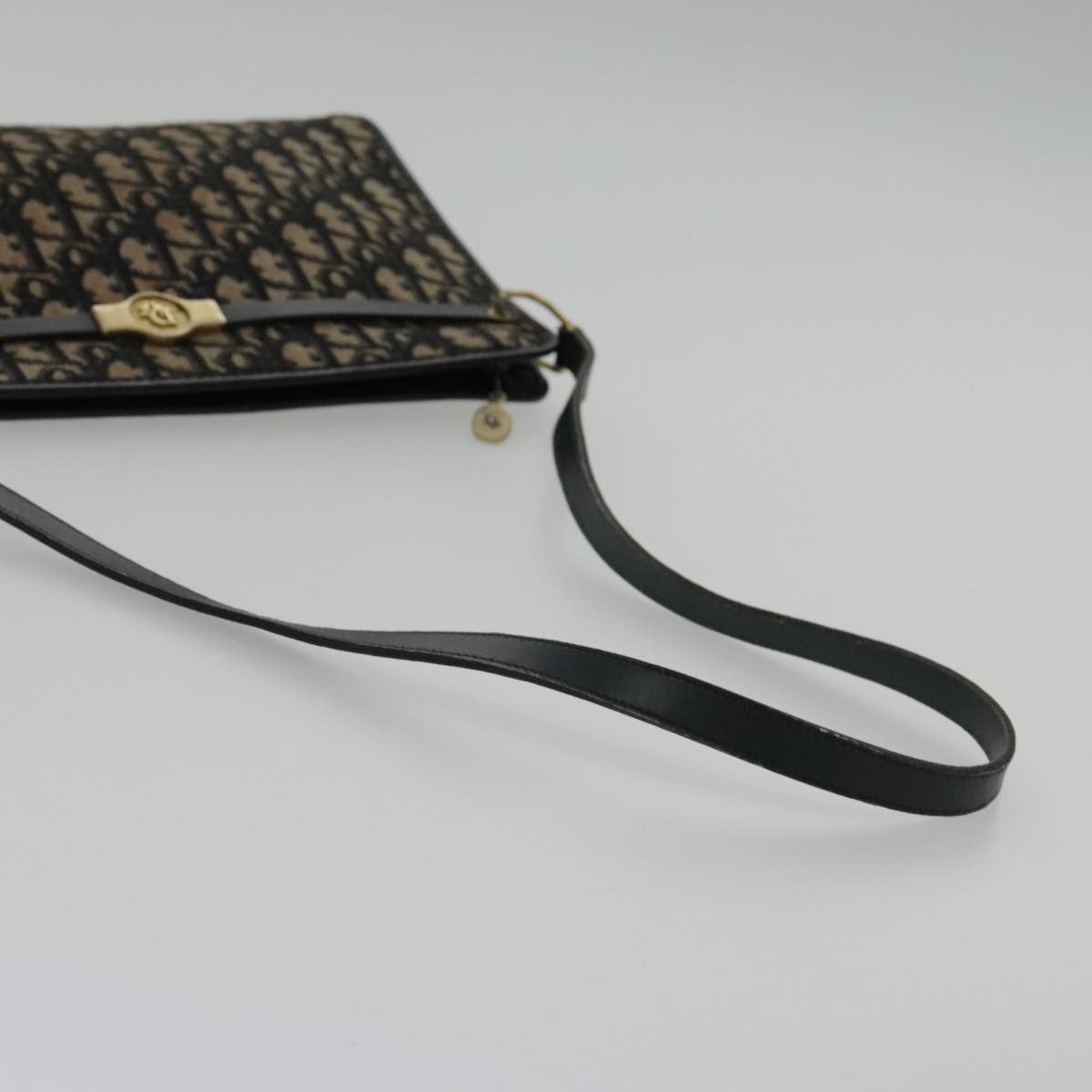 Dior Trotter Navy Canvas Shoulder Bag (Pre-Owned) Size ONE SIZE - 4 Thumbnail