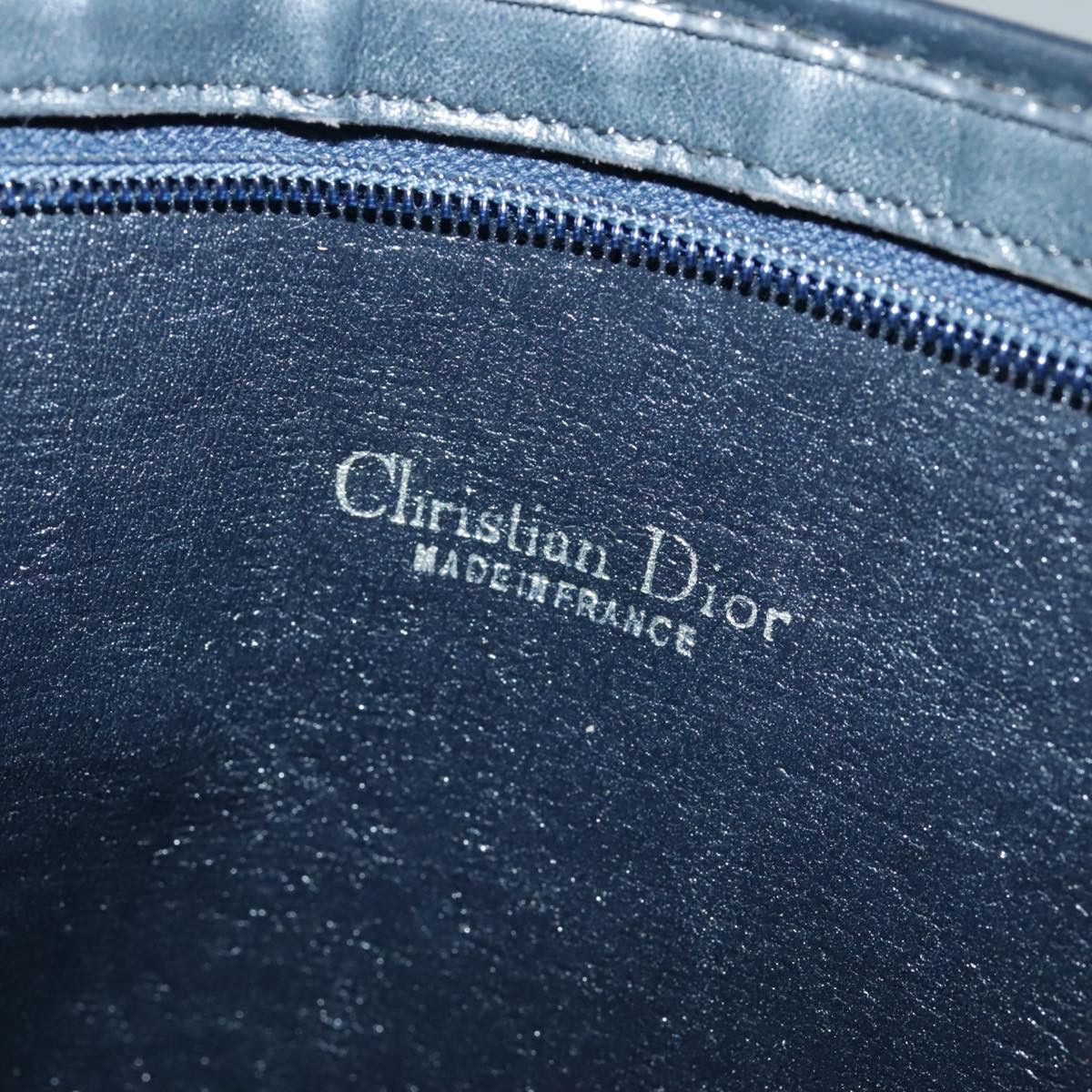 Dior Trotter Navy Canvas Shoulder Bag (Pre-Owned) Size ONE SIZE - 9 Thumbnail