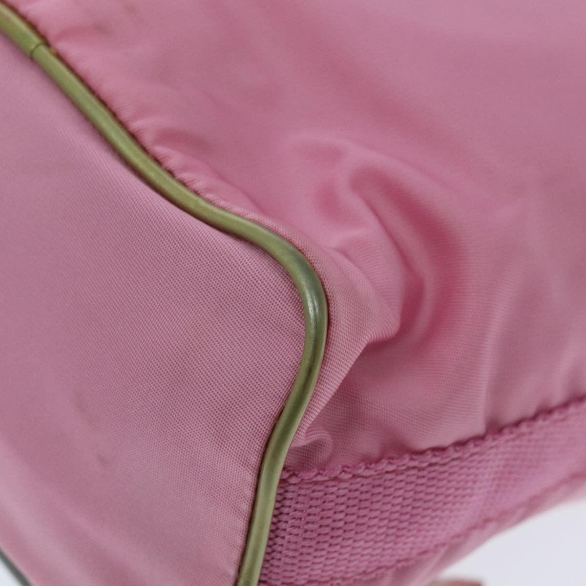 Prada Triangle Logo Pink Synthetic Handbag (Pre-Owned) Size ONE SIZE - 8 Thumbnail