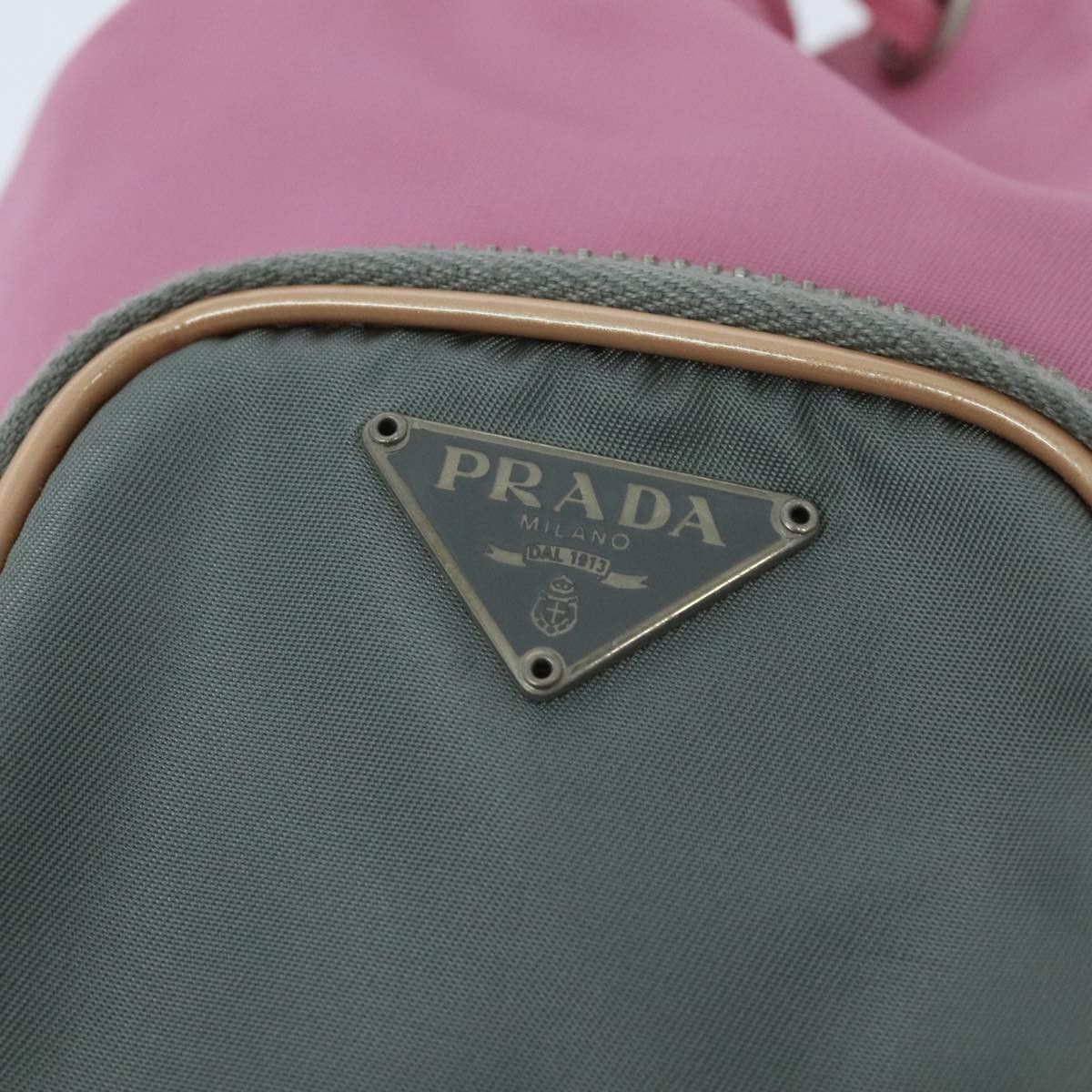 Prada Triangle Logo Pink Synthetic Handbag (Pre-Owned) Size ONE SIZE - 20 Thumbnail