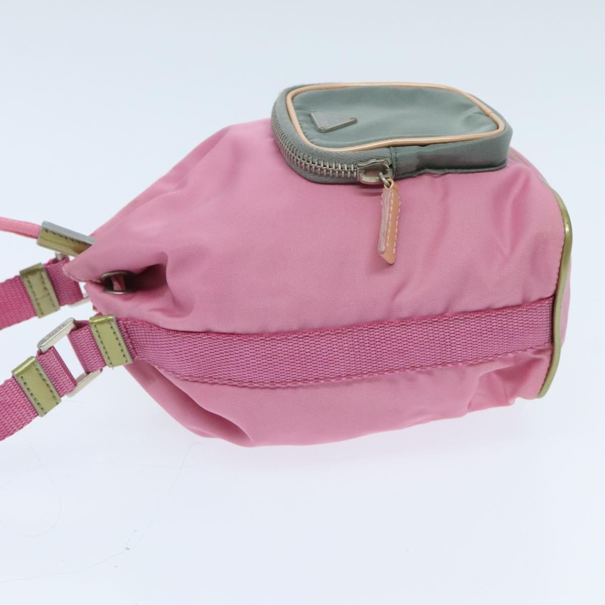 Prada Triangle Logo Pink Synthetic Handbag (Pre-Owned) Size ONE SIZE - 4 Thumbnail