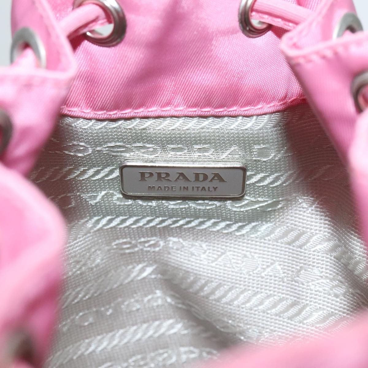 Prada Triangle Logo Pink Synthetic Handbag (Pre-Owned) Size ONE SIZE - 14 Thumbnail