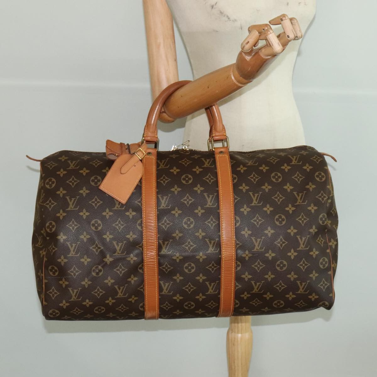 Louis Vuitton Keepall 50 Brown Canvas Travel Bag (Pre-Owned) Size ONE SIZE - 17 Thumbnail