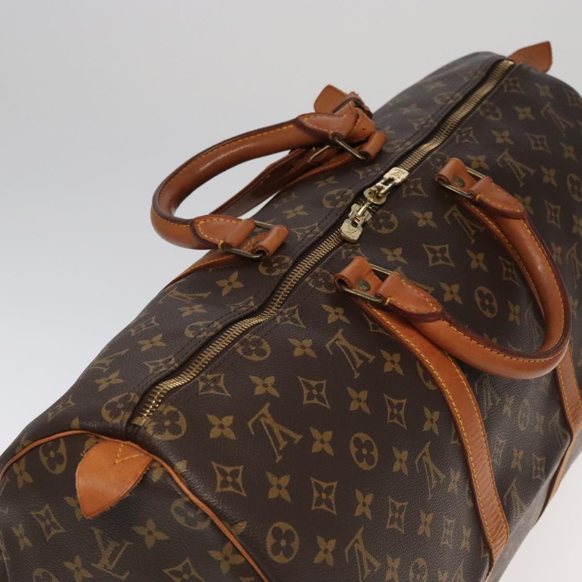 Louis Vuitton Keepall 50 Brown Canvas Travel Bag (Pre-Owned) Size ONE SIZE - 19 Thumbnail