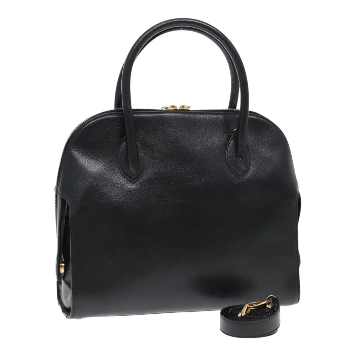 Salvatore Ferragamo Gancini Black Leather Handbag (Pre-Owned) Size ONE SIZE - 16 Thumbnail