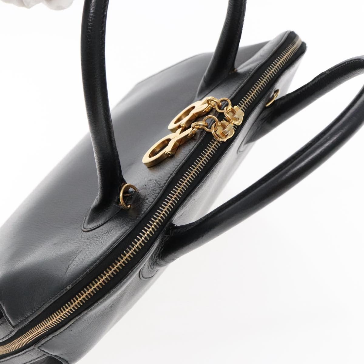 Salvatore Ferragamo Gancini Black Leather Handbag (Pre-Owned) Size ONE SIZE - 11 Thumbnail