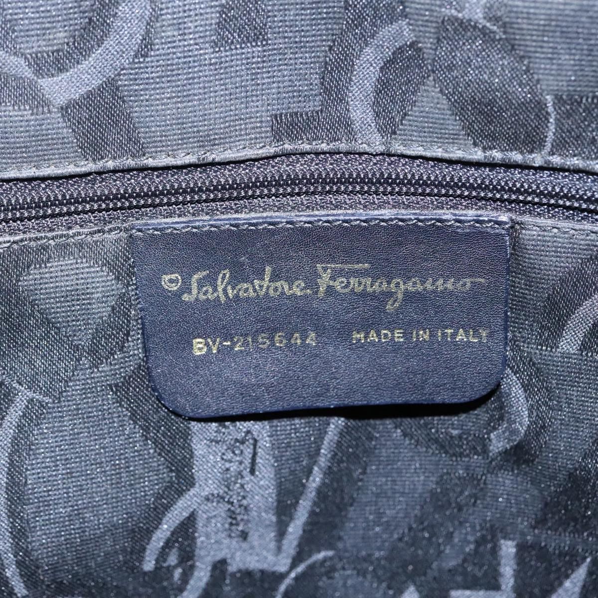 Salvatore Ferragamo Gancini Black Leather Handbag (Pre-Owned) Size ONE SIZE - 13 Thumbnail